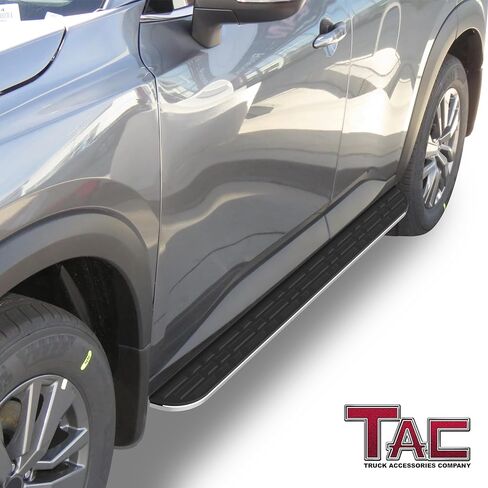 لوحات تشغيل TAC تناسب 2013-2021 نيسان باثفايندر (باستثناء سلسلة بلاتينيوم 2015-2022) / 2013-2016 إنفينيتي QX60 SUV (باستثناء جميع الموديلات ذات الأضواء الأرضية) خطوات جانبية سوداء من الألومنيوم لشاحنة بيك اب قطعتين in Saudi Arabia