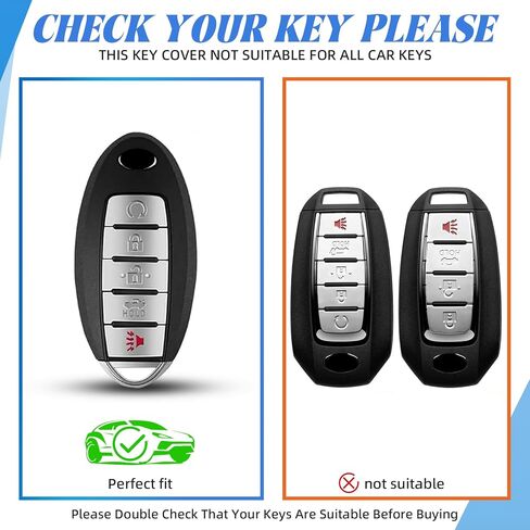 غطاء مفتاح Fob لـ Nissan 4/5، حافظة مفاتيح حماية كاملة ناعمة من مادة TPU لهاتف Altima Rogue Sentra Maxima (5 أزرار - أحمر) in Kuwait