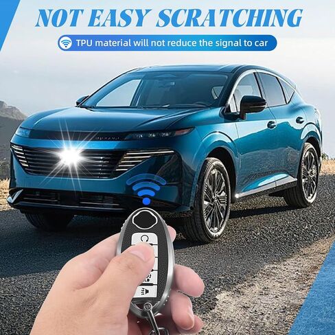 غطاء مفتاح Fob لـ Nissan 4/5، حافظة مفاتيح حماية كاملة ناعمة من مادة TPU لهاتف Altima Rogue Sentra Maxima (5 أزرار - أحمر) in Kuwait