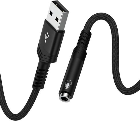 محول AUX USB إلى 3.5 مم ، اكتب A إلى محول مقبس سماعة الرأس ، ودونجل صوت بطاقة USB الخارجي للكمبيوتر الشخصي ، والكمبيوتر المحمول ، وأجهزة الكمبيوتر المكتبية ، و PS4 ، و PS5 ، وسماعة الرأس ، وسماعات الرأس ، متوافقة مع Windows 11 10 9 8 7 /MAC /Linux in Saudi Arabia
