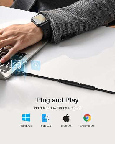 محول AUX USB إلى 3.5 مم ، اكتب A إلى محول مقبس سماعة الرأس ، ودونجل صوت بطاقة USB الخارجي للكمبيوتر الشخصي ، والكمبيوتر المحمول ، وأجهزة الكمبيوتر المكتبية ، و PS4 ، و PS5 ، وسماعة الرأس ، وسماعات الرأس ، متوافقة مع Windows 11 10 9 8 7 /MAC /Linux in Saudi Arabia