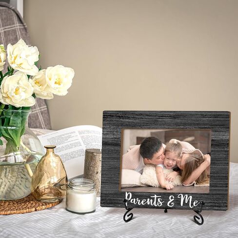 Grandchildren Picture Frame Family Picture Frame, Grandma And Grandpa Gifts Birthday Gifts for Grandparent, 4x6 Frame Wooden Picture Frame Tabletop Display Home Decor Picture Gifts -19 in Kuwait