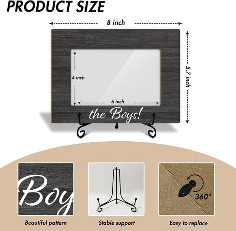 Grandchildren Picture Frame Family Picture Frame, Grandma And Grandpa Gifts Birthday Gifts for Grandparent, 4x6 Frame Wooden Picture Frame Tabletop Display Home Decor Picture Gifts -19 in Kuwait