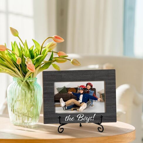 Grandchildren Picture Frame Family Picture Frame, Grandma And Grandpa Gifts Birthday Gifts for Grandparent, 4x6 Frame Wooden Picture Frame Tabletop Display Home Decor Picture Gifts -19 in Kuwait