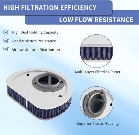 AHL Air Filter Cleaner for 29461-99 HD-1499 Harley FLSTC Heritage Softail Classic 2000-2015,FLSTCI Heritage Softail Classic F/I 2002-2006 in Saudi Arabia