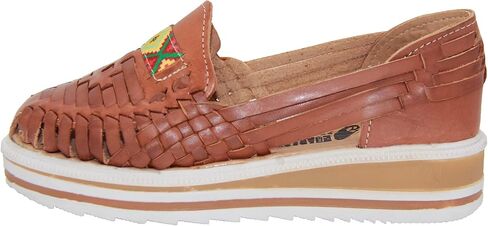 صندل Huarache ويدج من الجلد للنساء من Western Shops، صندل Huarache المكسيكي، صندل Huarache ذو منصة in Saudi Arabia