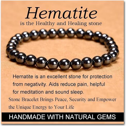 Healing Bracelet for Women 6mm Beaded Bracelets Handmade Natural Gemstone Healing 1 pcs in Saudi Arabia