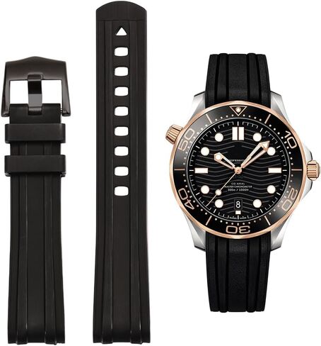 20mm Rubber Watch Band Compatible with Omega Seamaster 210 series Waterproof Pin buckle Replacement Strap Men Women Bracelet in Saudi Arabia