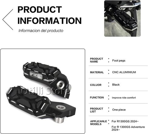 R1300GS Driver Footrests Foot Rest Foot Pegs Pedal for BMW R 1300 GS Adventure ADV R1300 GS Foot Peg 2023 2024 2025 Motorcycle in Saudi Arabia