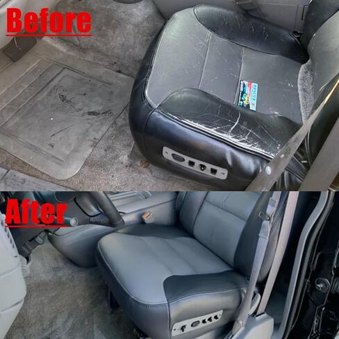 GXARTS Driver Side Bottom Leather Replacement Seat Cover Tone Gray Compatible with Chevy Tahoe Limited Z71 LT LS 4X4 1999 2000 in Saudi Arabia