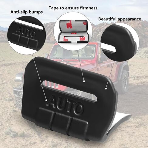 غطاء زر تبديل النافذة أسود متوافق مع ملحقات Jeep Wrangler JL، متوافق مع Jeep Wrangler JL 4XE Gladiator JT 2018-2025، 4 قطع (الطراز الأصلي) in Kuwait