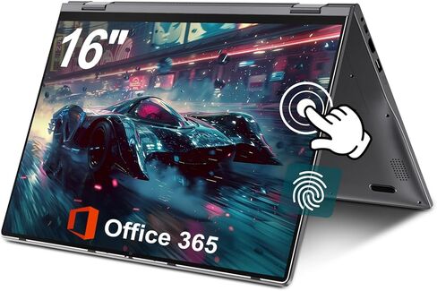 jumper 16 inch Convertible Laptop, 2 in 1 Laptop Computer with FHD 360 Degree Touchscreen, 20GB RAM 1152GB Storage, Fingerprint Reader, Backlit Keyboard, WiFi 6, 53.2WH, 1 Year Office 365 in Kuwait