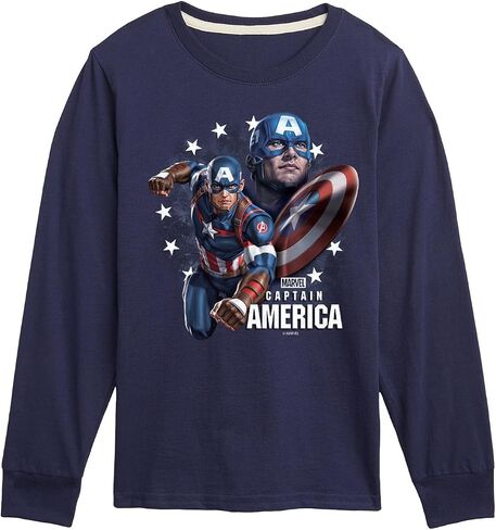 Marvel Captain America - Collage - Toddler and Youth Long Sleeve Graphic T - shirt in Saudi Arabia