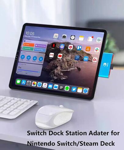 Switch Docking Station for Nintendo Switch, 100W Fast Charging Dock Station, 4K@60Hz USB C to HDMI Adapter for Steam Deck/MacBook/Laptop, TV Adapter Compatible with Nintendo in Kuwait