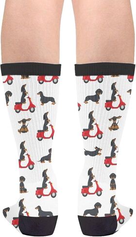 MOLIAN Dachshund Dogs Socks for Men Women Novelty Crew Socks Funny Crazy Stockings Gifts in Saudi Arabia