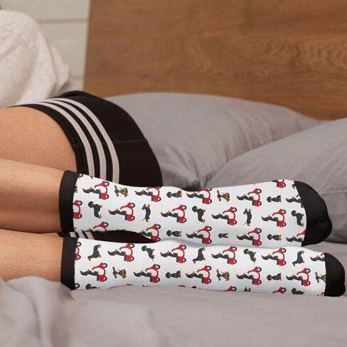 MOLIAN Dachshund Dogs Socks for Men Women Novelty Crew Socks Funny Crazy Stockings Gifts in Saudi Arabia