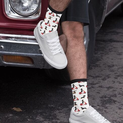 MOLIAN Dachshund Dogs Socks for Men Women Novelty Crew Socks Funny Crazy Stockings Gifts in Saudi Arabia