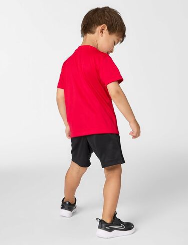 Nike Boy's Dri-FIT Logo Graphic T-Shirt & Shorts Two-Piece Set (Little Kids) University Red 7 Little Kid in Saudi Arabia