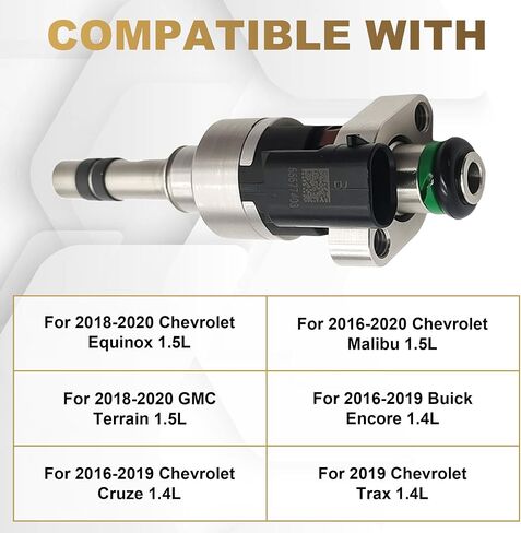 Partsflow Set Of 4 Fuel Injectors Compatible With 2016-2019 Buick Encore/2016-2020 Chevrolet Cruze Equinox Malibu Trax/2018-2020 GMC Terrain 12644767 FJ1293 55577403 in Saudi Arabia