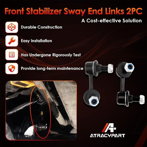 2Pcs Front Sway Bar Stabilizer End Links Zinc-Nickel Alloy Suspension Kit, Compatible With Suzuki 09-12 Equator, 05-15 Xterra, 05-19 Frontier, 05-12 Pathfinder, Replaces#: K80470 K80471 in Saudi Arabia