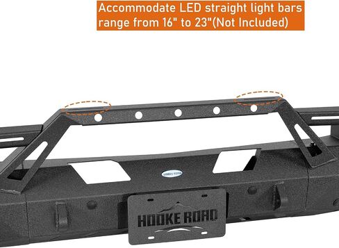 Hooke Road Earthshaker Front Bumper for 2014 2015 Chevy Chevrolet Silverado 1500 Pickup Truck, Offroad Bumper with Winch Plate Bull Bar D-ring Mount Sensor Holes in Saudi Arabia