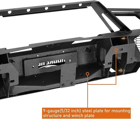 Hooke Road Earthshaker Front Bumper for 2014 2015 Chevy Chevrolet Silverado 1500 Pickup Truck, Offroad Bumper with Winch Plate Bull Bar D-ring Mount Sensor Holes in Saudi Arabia