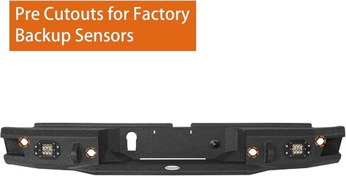 Hooke Road Ranger Heavy Duty Steel Rear Bumper w/D-ring Mounts for Ford Ranger 2019 2020 2021 2022 2023 Work w/Backup Sensors in Saudi Arabia