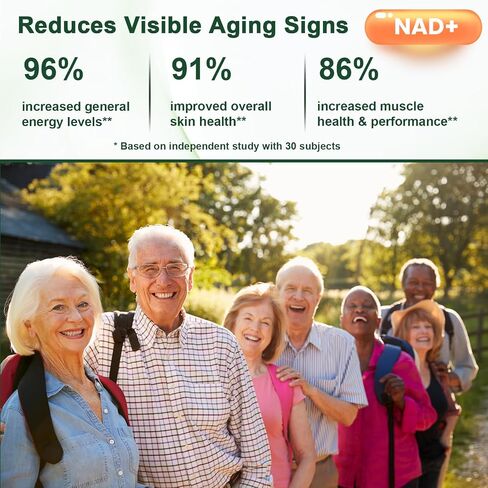 NMNH Supplement Alternative, NAD Nicotinamide Riboside Resveratrol, Liposomal NAD + Resveratrol, 30-Day Supply – High Purity NAD Supplement for Energy & Healthy Aging – 60 Capsules in Saudi Arabia
