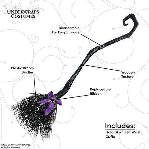 UNDERWRAPS Costumes - Witch Broom Black Costume Accessory - Accessory in Saudi Arabia