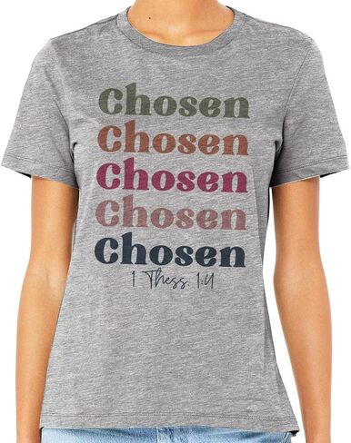 TeesAndTankYou Chosen thessalonians 1:4 Bible Verse Shirt Unisex in Saudi Arabia
