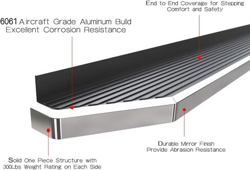 APS Polished Running Boards Style Compatible with Chevy Trailblazer 2021-2025 (Nerf Bars Side Steps) 6in Wide Aluminum in Saudi Arabia