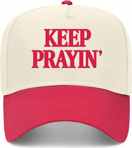 قبعة سائق الشاحنة الكلاسيكية من Keep Prayin | الله يسوع | قبعة بيسبول Snapback ممتازة للرجال والنساء in Kuwait
