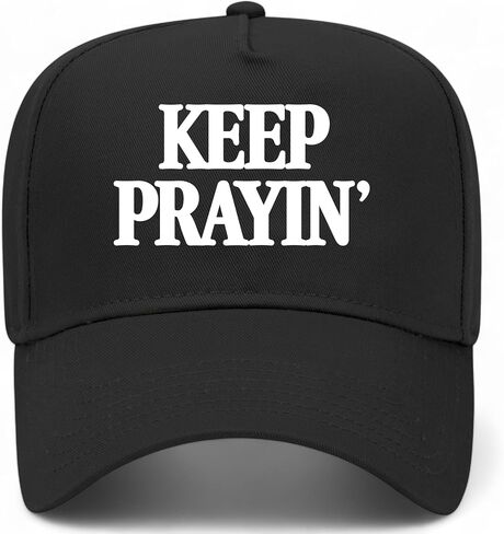 Keep Prayin' Vintage Trucker Hat | God Jesus | Premium Snapback Baseball Hat for Men & Women in Saudi Arabia