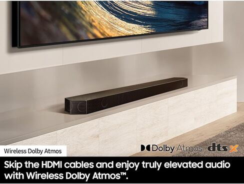 Samsung HW-LS60D صورة الموسيقى إطار SMART Dual Dual Speaker Dolby Atmos W/Q-Symphony (2024) مع حزمة حماية 2X 4K HDMI و DECO CPS الحصرية 26 شهرًا (Beach-CPS-26500) in Kuwait