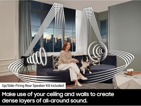 Samsung HW-LS60D صورة الموسيقى إطار SMART Dual Dual Speaker Dolby Atmos W/Q-Symphony (2024) مع حزمة حماية 2X 4K HDMI و DECO CPS الحصرية 26 شهرًا (Beach-CPS-26500) in Kuwait