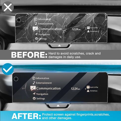 Karltys 2PCS Screen Protector for 2022-2025 Toyota Tundra and 2023 2024 2025 Sequoia 14-Inch Touchscreen, Navigation Protective Film HD Anti Glare Tempered Glass for 2025 Tundra Accessories in Saudi Arabia