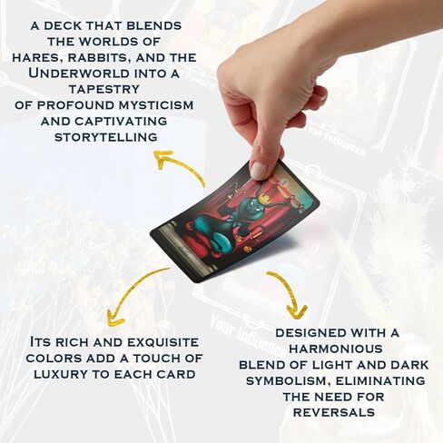 Lepus Tarot، التارو الحديث، بطاقات أوراكل، الأرنب، الأرنب، المنحرف، بطاقات التارو مع كتاب دليل (الإصدار الأساسي) in Kuwait