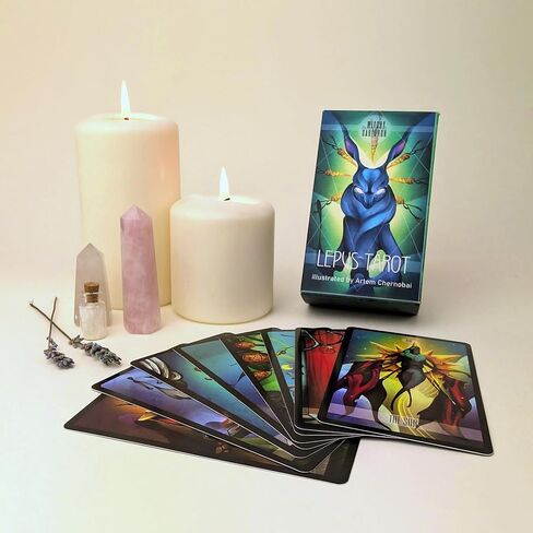 Lepus Tarot، التارو الحديث، بطاقات أوراكل، الأرنب، الأرنب، المنحرف، بطاقات التارو مع كتاب دليل (الإصدار الأساسي) in Kuwait