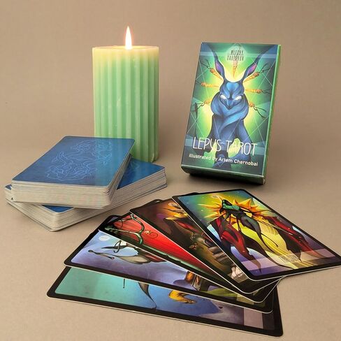 Lepus Tarot، التارو الحديث، بطاقات أوراكل، الأرنب، الأرنب، المنحرف، بطاقات التارو مع كتاب دليل (الإصدار الأساسي) in Kuwait