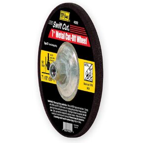 IVY Classic 40252 Swift Cut 7-Inch x 1/8-Inch x 5/8-Inch - 11 Threaded Arbor, Metal Depressed Center Wheel with Hub for Grinders, 1-Piece