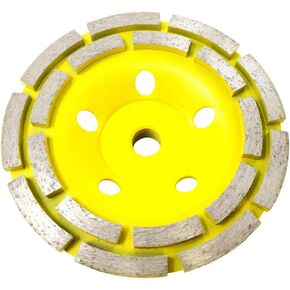 Stadea CWD203H Concrete Grinding Wheel 5 Inch Double Row Diamond Cup Grinding Grinder Wheels Disc for Concrete Masonry Stone Granite Grinding