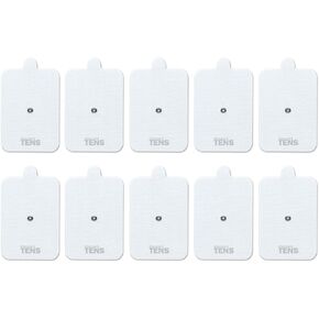 Premium TENS Electrodes Compatible with Omron, 10 (5 Pair) XL Replacement Electrode Pads Compatible with Omron TENS Units. Discount TENS Brand.