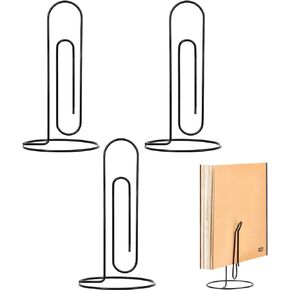 4 Pack Large Paper Clip Memo Holder for Desk,Letter Holder,Paper Stand for Desk,Letter & Bill Storage,Mail Organizer Office Accessories Desktop Message Office Decor