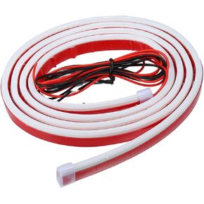 شريط إضاءة لغطاء السيارة العالمي Motoforti، شريط إضاءة LED 216، شريط إضاءة للجري أثناء النهار، 71 بوصة، لأضواء لوحة الترخيص للجري النهاري، جل السيليكا، أبيض in Kuwait