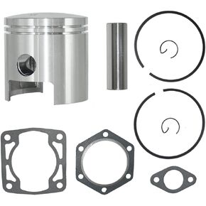 Piston & Gasket & Piston Rings Kit Fit for EZGO 2 Cycle Gas Golf Cart 1989-1993 Standard Bore 3PG Replace 24624-G1 26519-G03