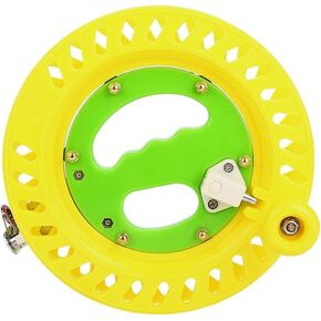Kite Line Winder Winding Reel Grip Wheel Kite String Wheel Holder, 22cm Professional Outdoor Durable Plastic Fishing Kite Line Spool Reel Wheel Holder Winding Flying Tool Accessory (Yellow) fishing k