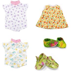Baby Dolls Clothes and Shoes for 12 Inch Alive Baby Dolls,Baby Doll Clothing Outfits Shoes Accessories for 10-12 Inch Newborn Baby Girl Dolls(Pattern-6)