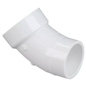 NIBCO U48062 2" PVC DWV Spigot x Hub 45 Degree Street Elbow Fitting (Pack of 3)
