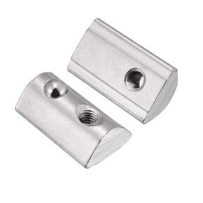 uxcell Roll-in Spring M4 T Nut, Roll Ball Elastic Nuts for 4040 Series Aluminum Extrusion Profile Suitable for Aluminum Profile with 8mm Groove Depth, Pack of 12