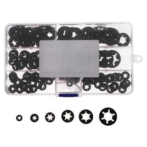 3 Sets 260pcs Ring Washer Machine Locking Washers Kits Lock Washers Snap Rings Manganese Steel Clips Retaining Clips Retaining Clamps Fixed Axis Quincunx 65 Manganese Steel